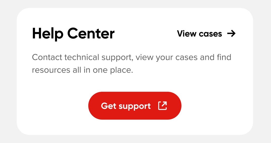 Help Center panel