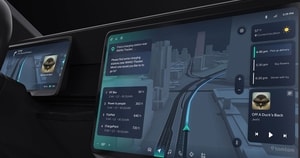 TomTom Digital Cockpit showing AI, navigation, audio and more