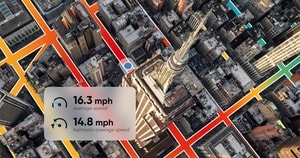 Traffic Flow header, overlaid on cite skyline.