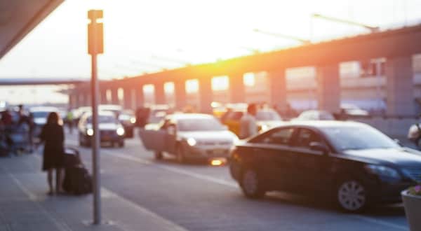 car traffic at an airport