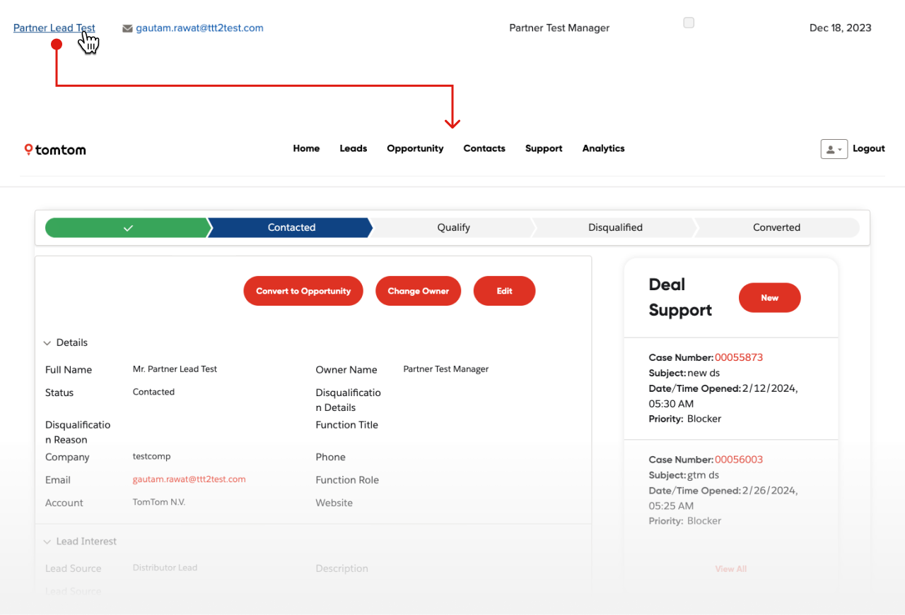 illustations in lead page from TomTom's partner portal