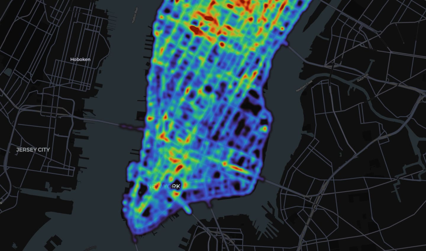 NYC traffic heatmap