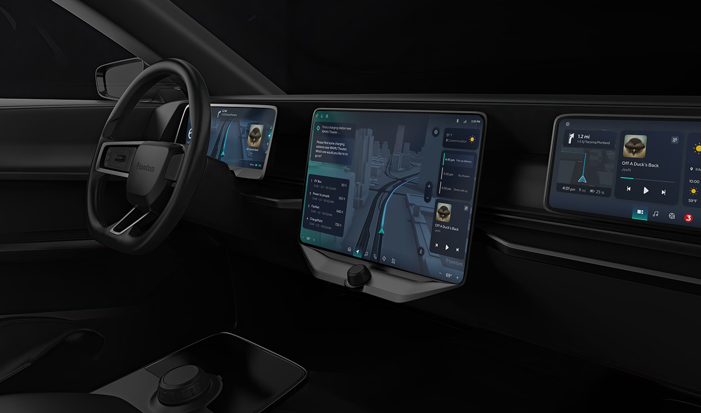 An image of TomTom's digital cockpit.