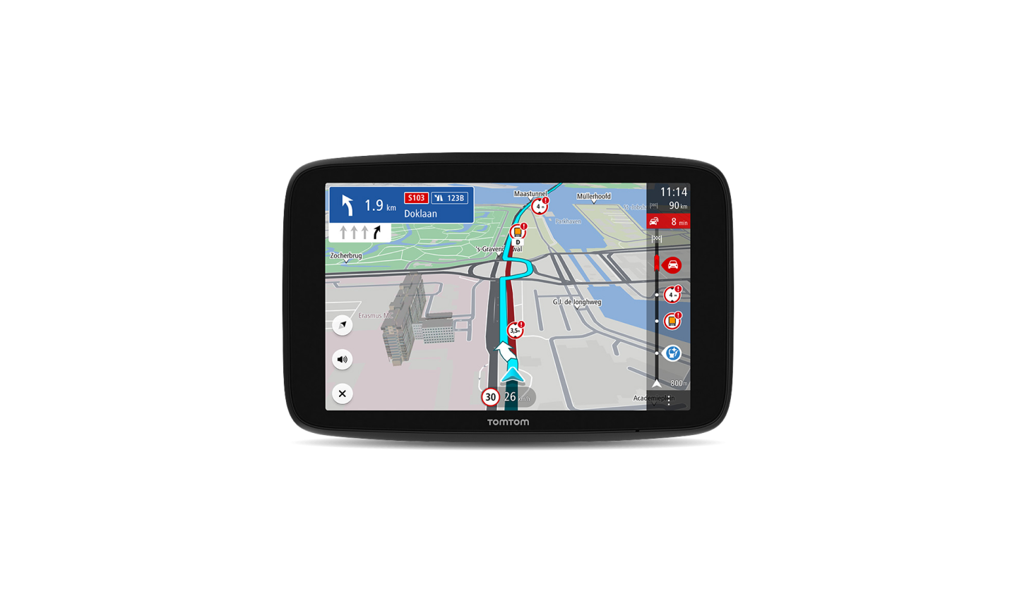 Lehwey navigation system for truck 2024 - Lehwey Navi truck navigation for car passenger car, Europe UK 52 maps, lifetime free map update, 7 inch flash alert
