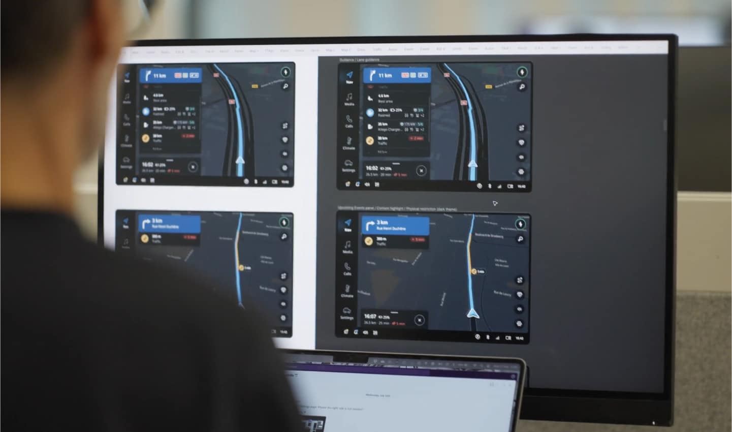 A developer customizing the map in Automotive Navigation Application
