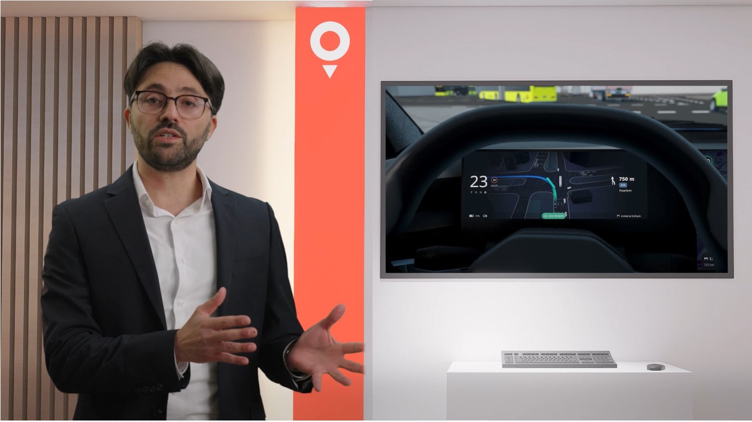 TomTom's Giovanni explaining more baout automated driving for CES