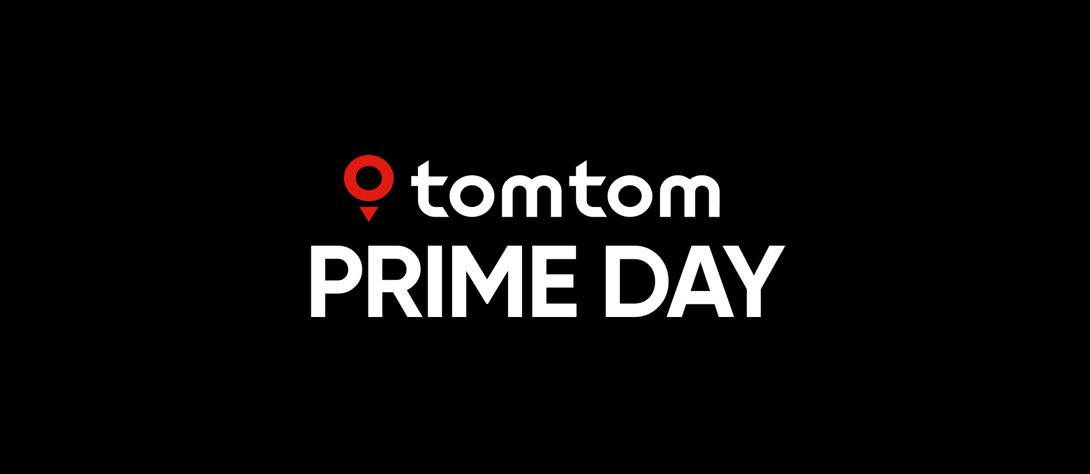 hero for the landing page of prime day campaign with tomtom logo