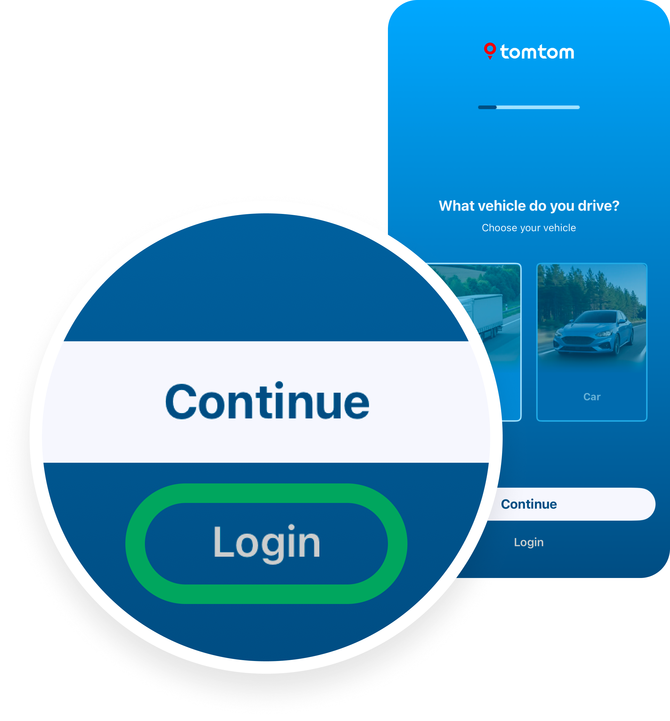 login screen GO Expert app