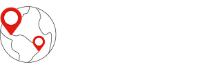 icon with the globe and pin points