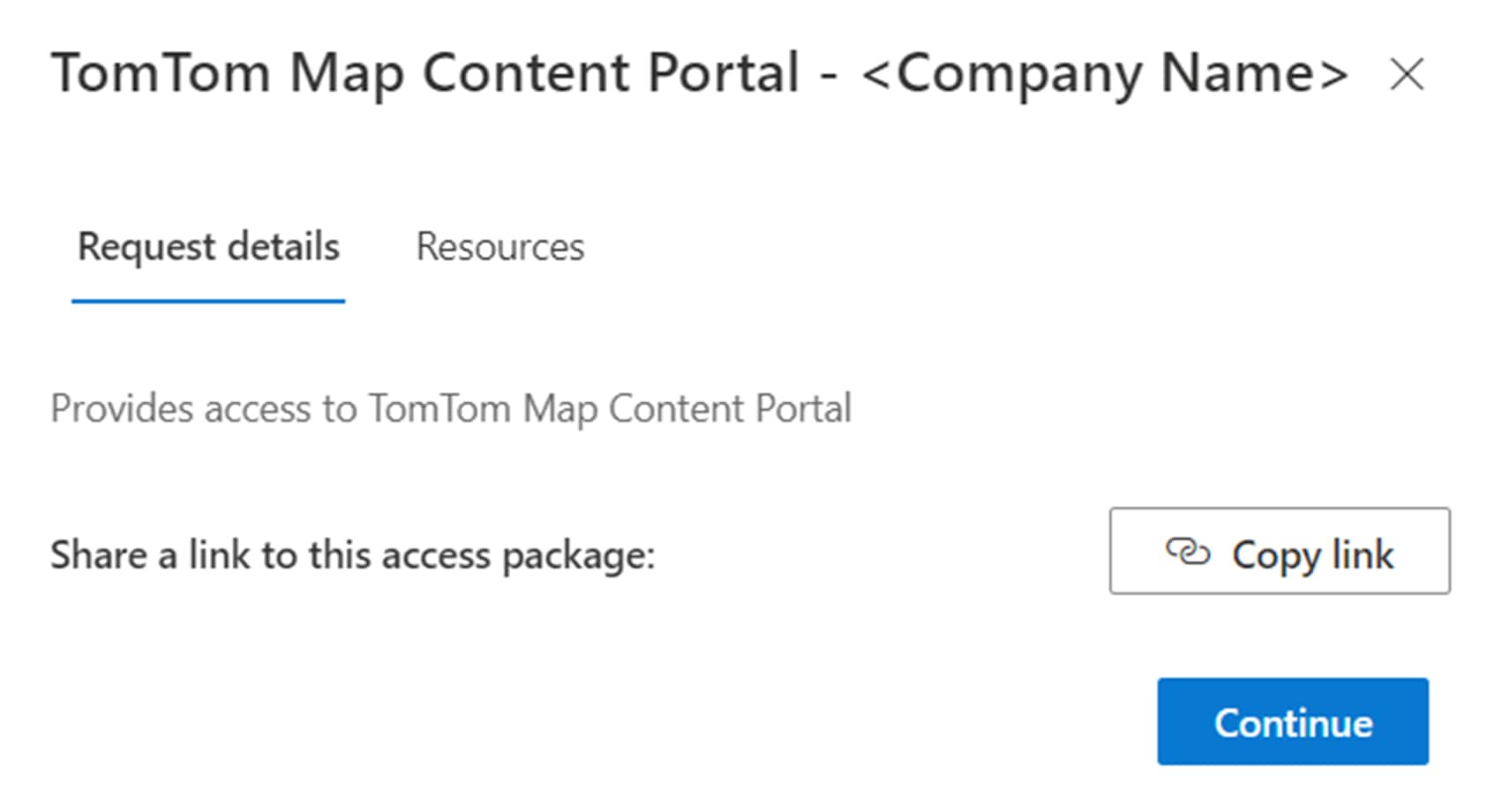 Graphic of the screen that is shown once you select a package