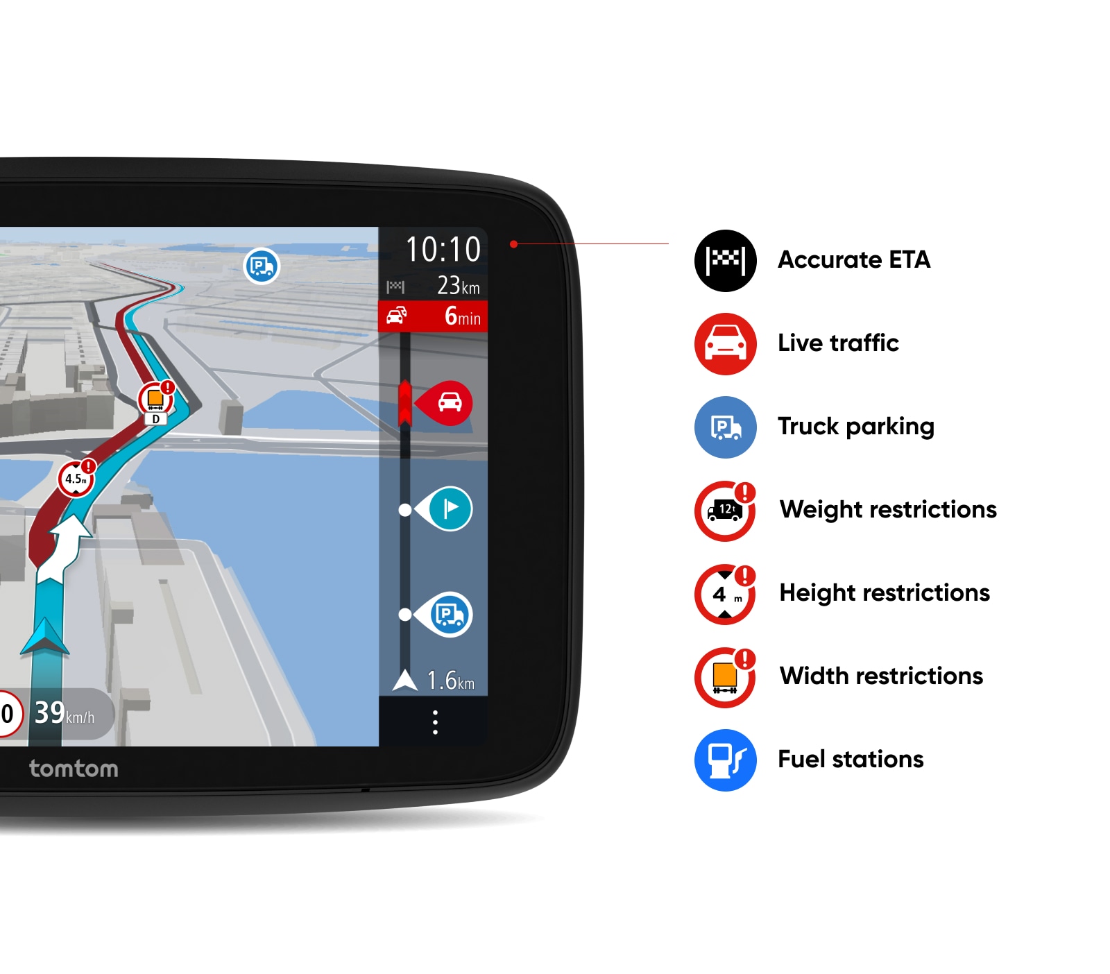 Equipamento de navegação GPS TomTom GO Expert para camiões