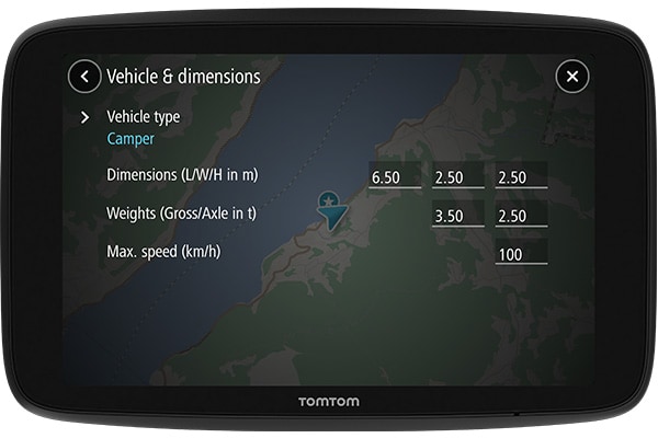 TomTom navigasjonsenhet for GO Camper Max