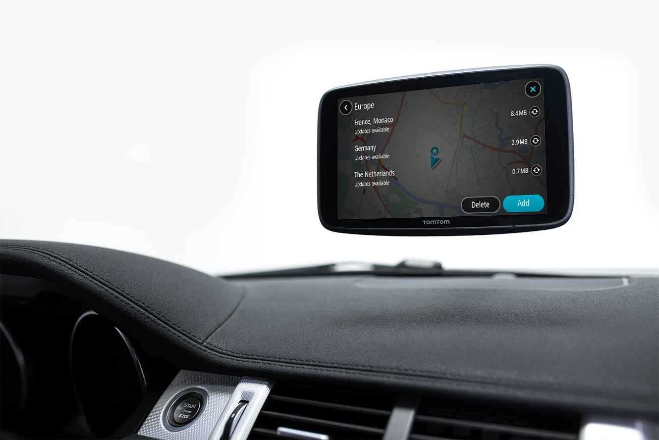 TomTom GO series updating maps and software via Wi-Fi®, no computer needed